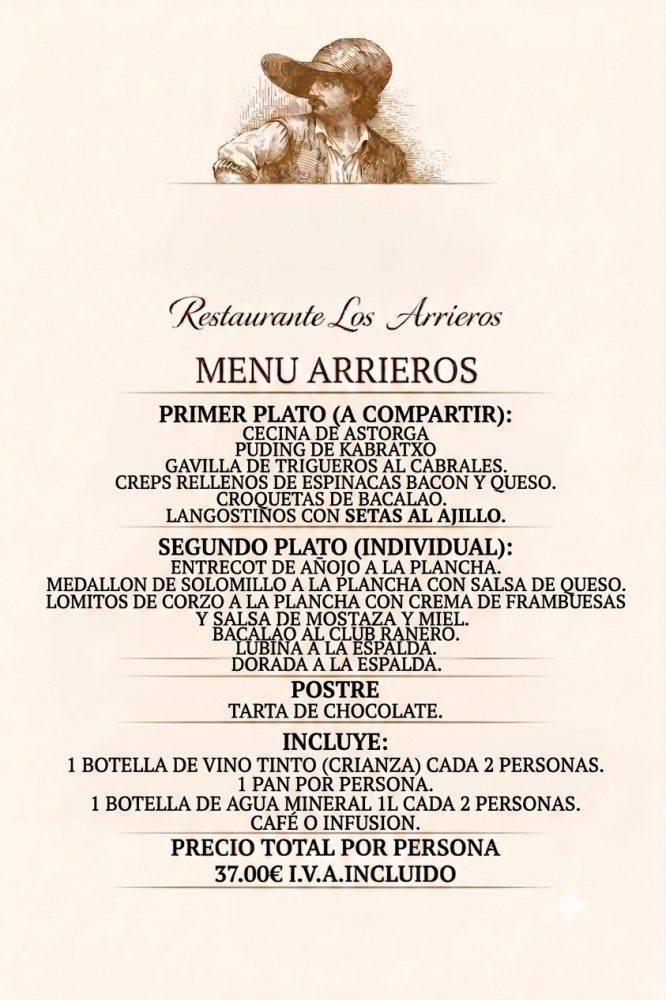 Menú degustacion Grupo c/ agua y cafe