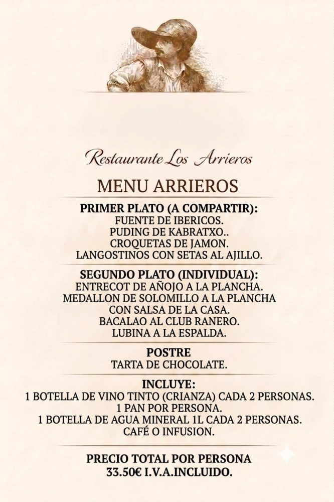 Menu degustacion 2 pax
