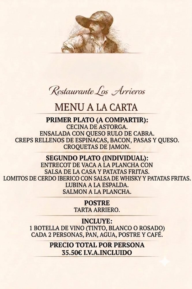 Menu a la carta Navidad