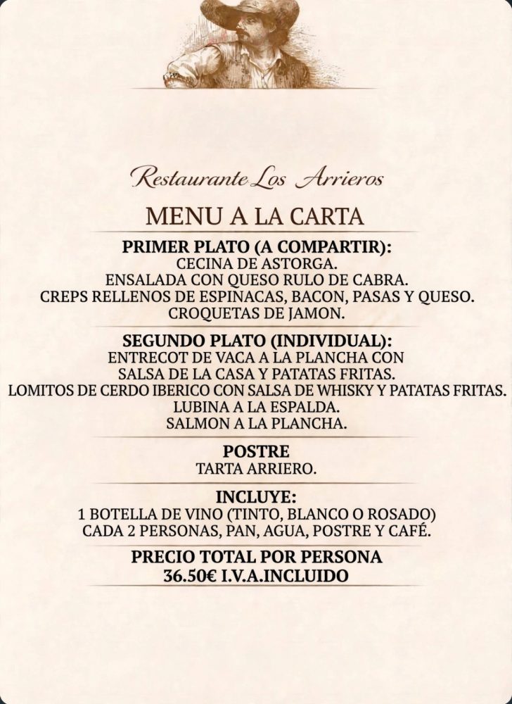 Menu a la carta Navidad
